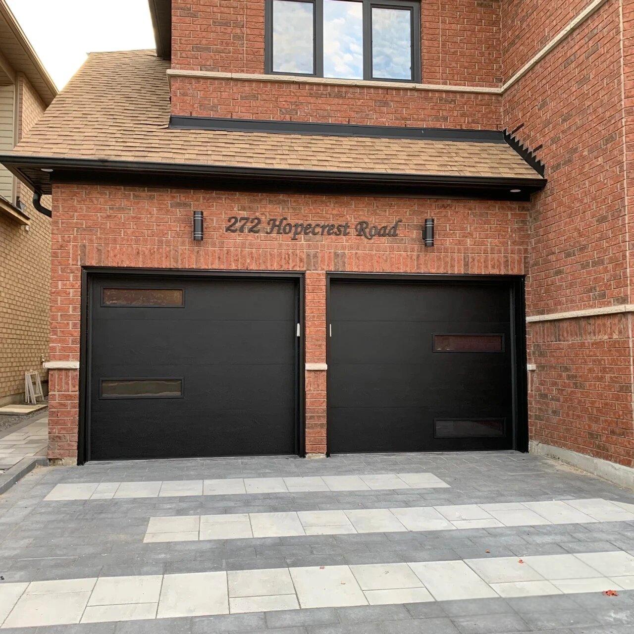 Custom Home Entry Security Steel Aluminum Building Material Steel Structure Deluxe Manual Lock Garage Door