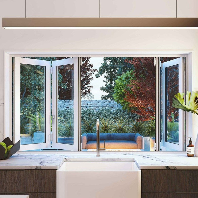 Custom House Glass Folding Windows New Grill Design Custom Size Double Glazed Waterproof Metal Aluminum Window