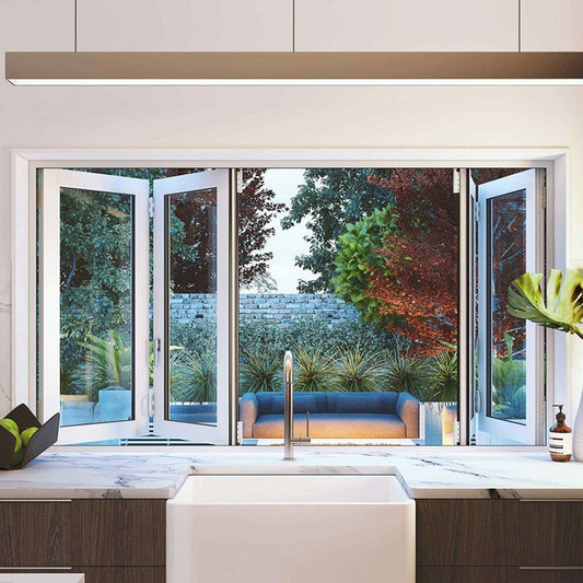 Custom House Glass Folding Windows New Grill Design Custom Size Double Glazed Waterproof Metal Aluminum Window