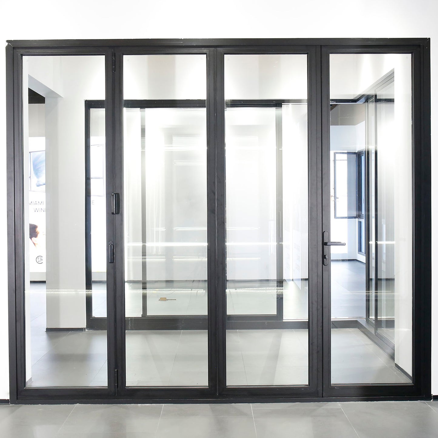 Custom Front Exterior Interior Accordion Doors Folding Aluminum Sliding Double Glass Garden Door Home Decor Panel