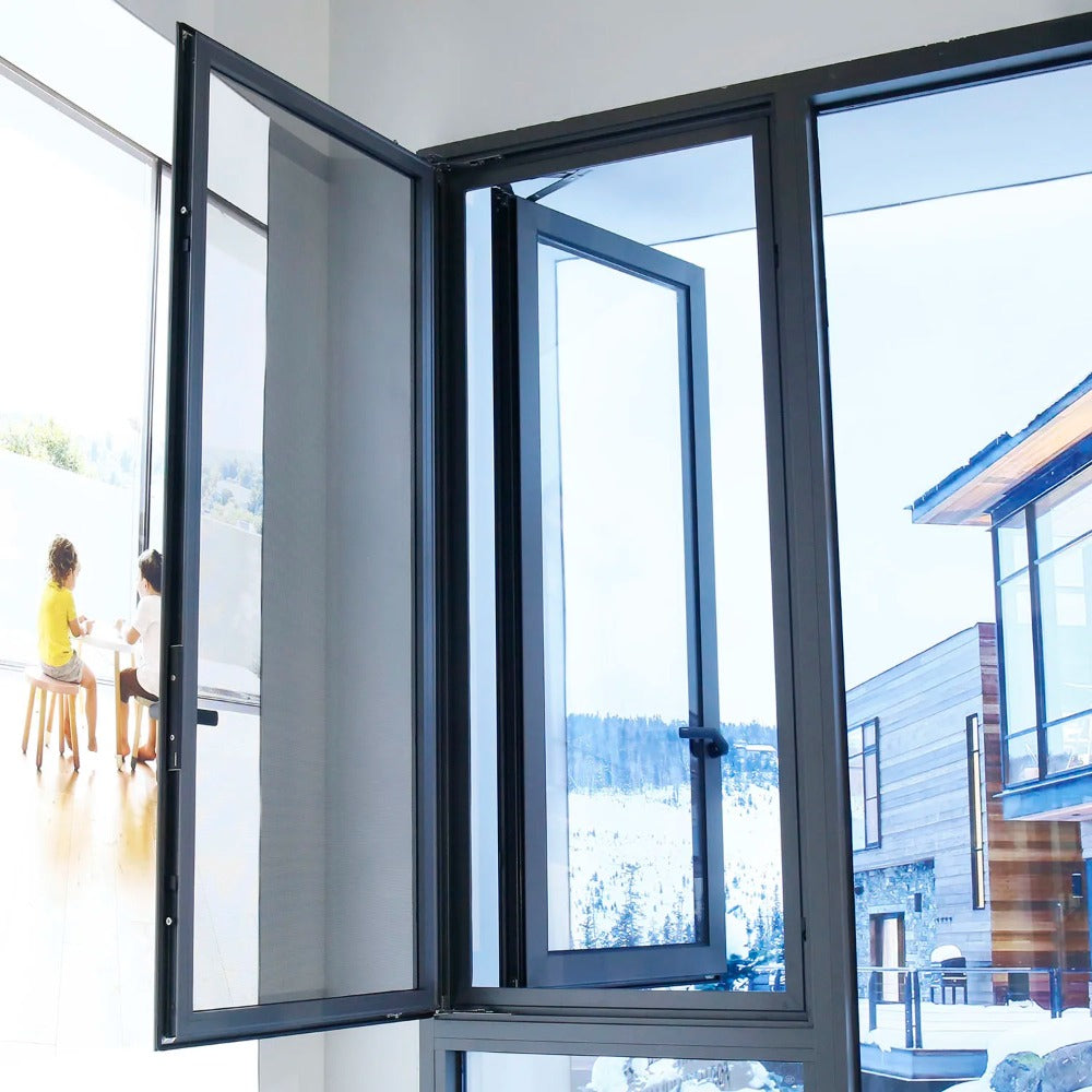 Custom High Quality Modern Luxury Windows Custom Wholesale Price Metal Thermal Break Aluminum Casement Double Glazed Window