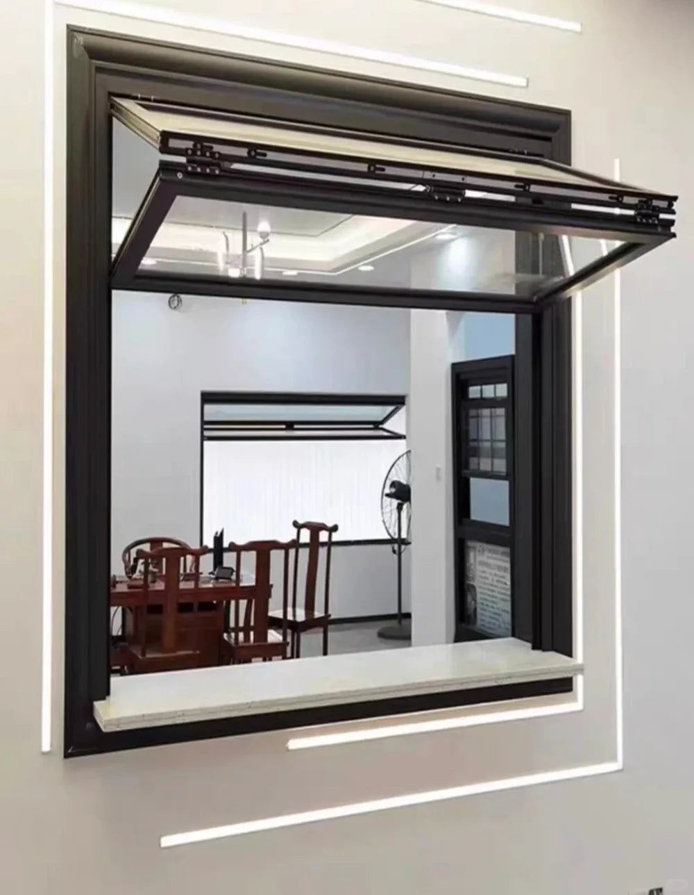 Custom Windows for Houses Bi-Fold Aluminium Window Horizontal Tempered Glass Double Glazed Folding Windows for Balcony