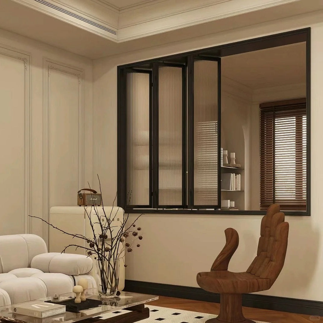 Custom Aluminum Alloy Frame Bi Folding Window Minimalism Waterproof Balcony Vertical Sliding Skylight Windows Custom-made