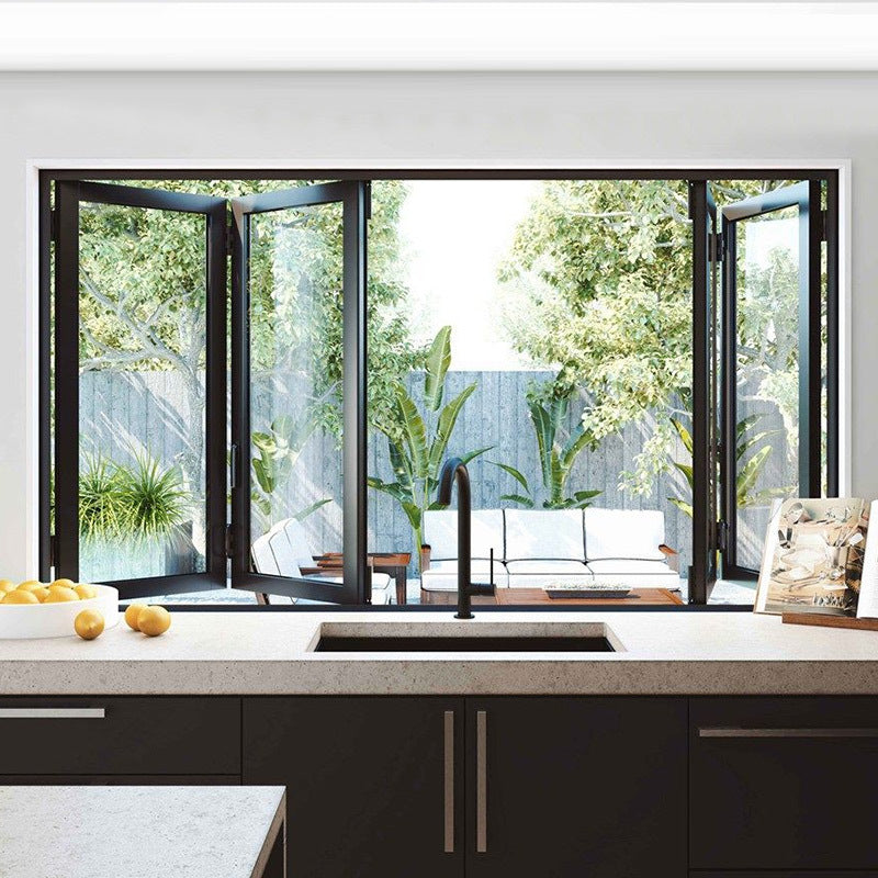 Custom House Glass Folding Windows New Grill Design Custom Size Double Glazed Waterproof Metal Aluminum Window