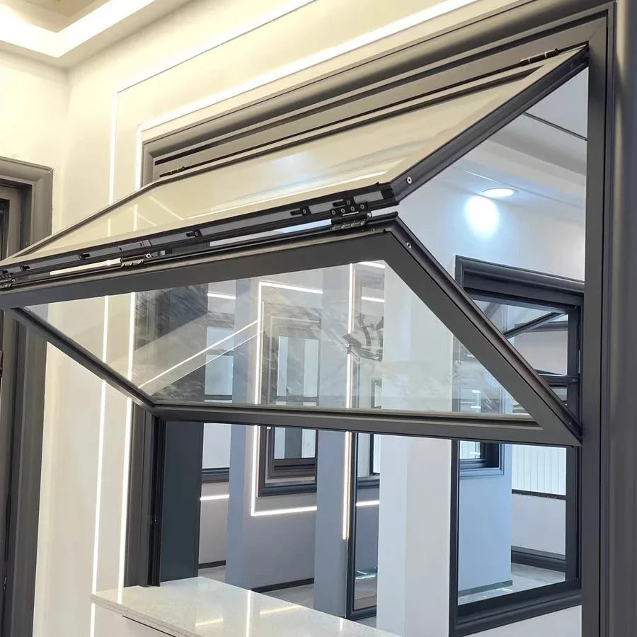 Custom Aluminum Alloy Frame Bi Folding Window Minimalism Waterproof Balcony Vertical Sliding Skylight Windows Custom-made