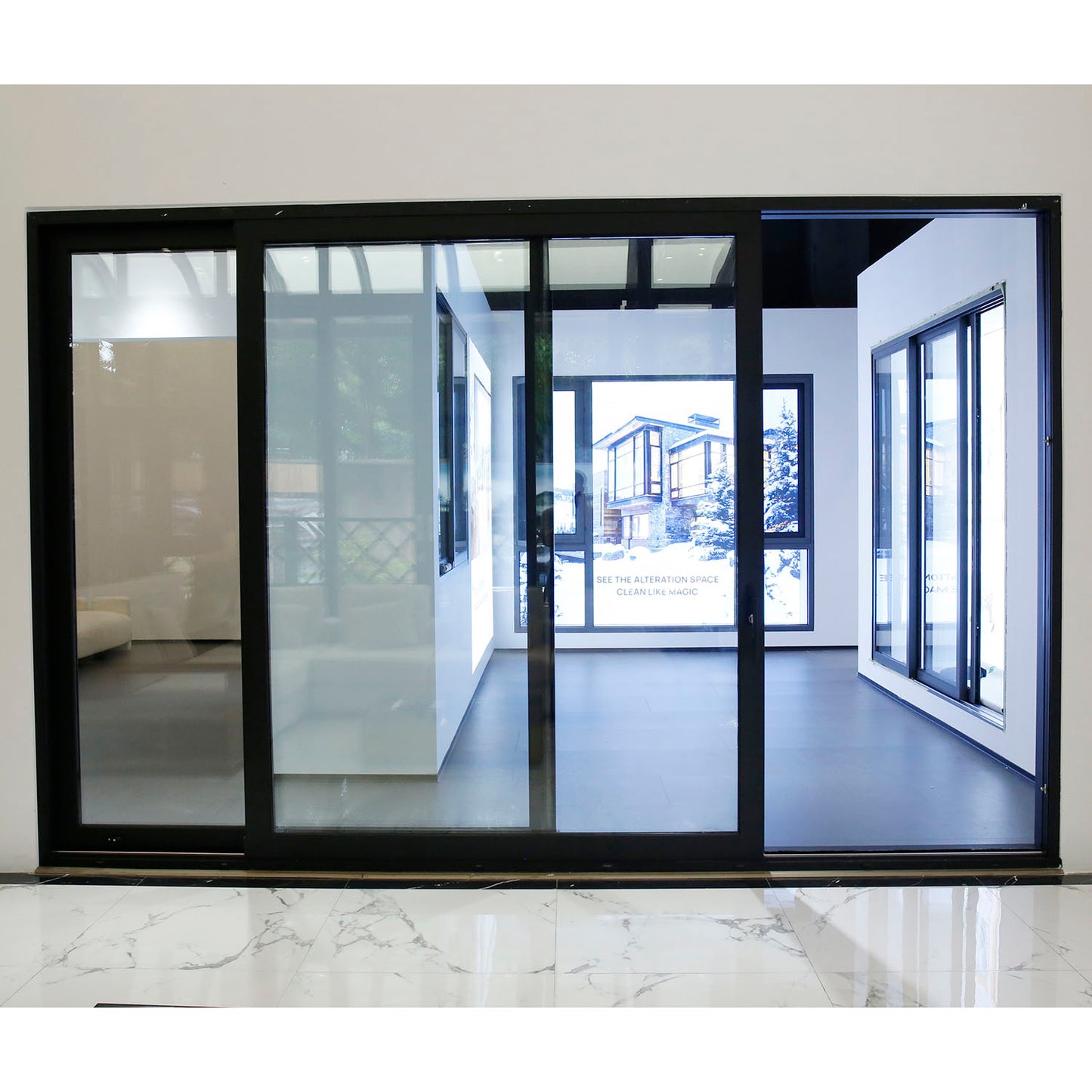 Custom New Design Aluminum Door Exterior Interior Double Glazed Water Proof Tempered Glass Sliding Door Patio Balcony Doors