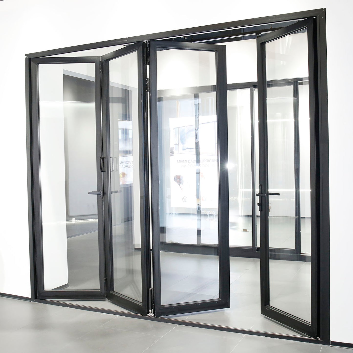 Custom Front Exterior Interior Accordion Doors Folding Aluminum Sliding Double Glass Garden Door Home Decor Panel