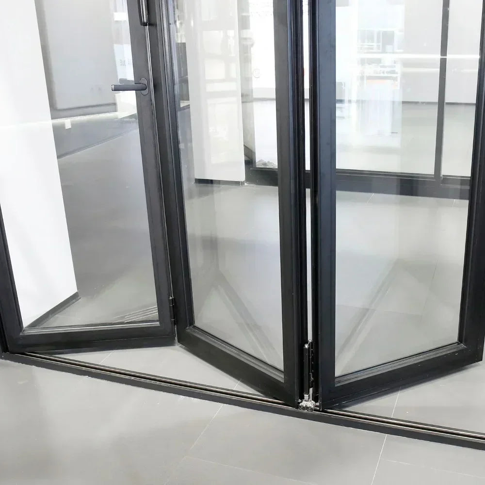 Custom Accordion Bifold Doors for Home Decoration Exterior Thermal Break Aluminum Folding Door Patio Price Per Square Meter A