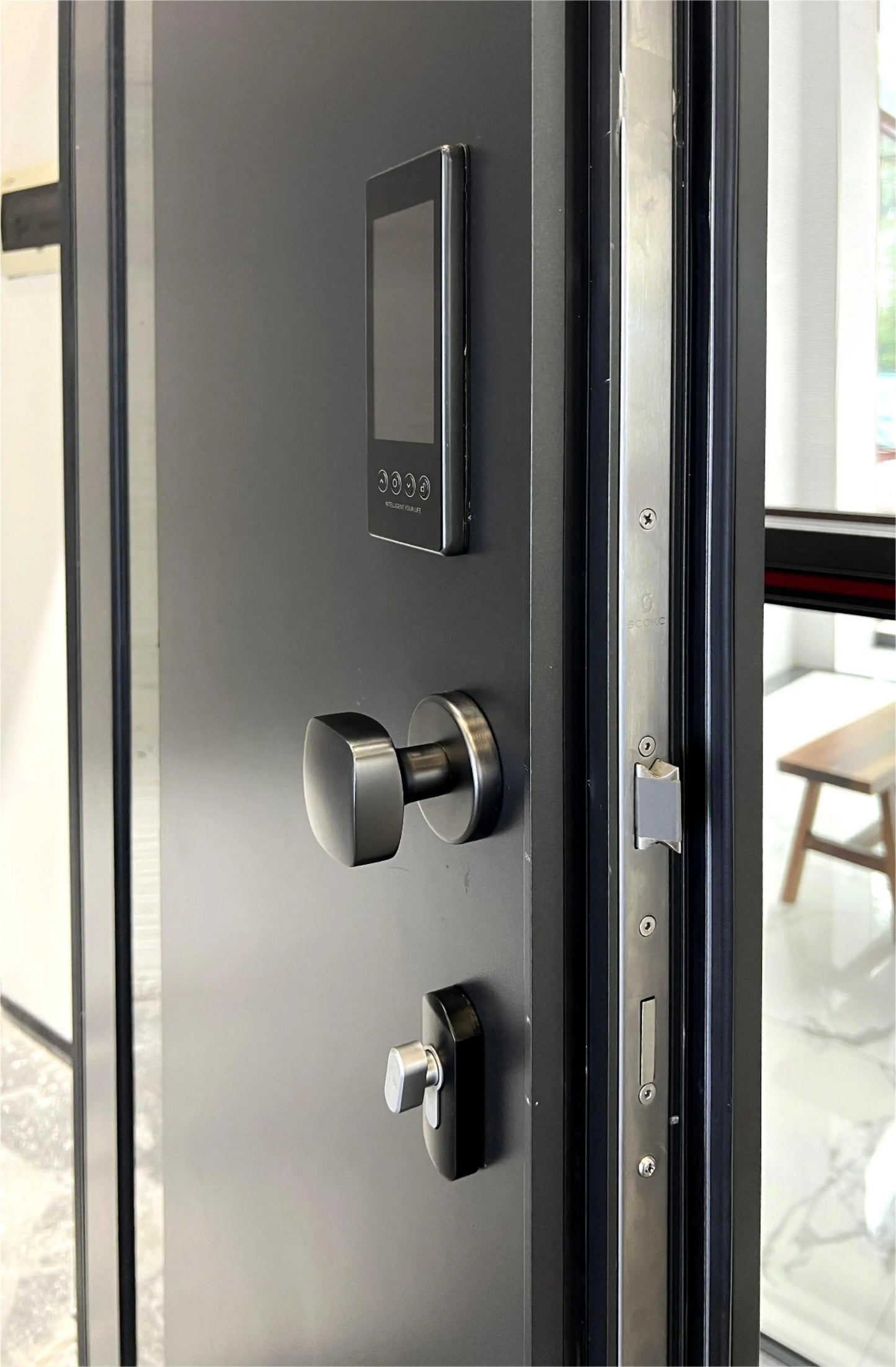Custom Exterior Entry Doors Safety Aluminum Alloy Profile Front Casement Door SwingesPanel For Home Decor Household Customize