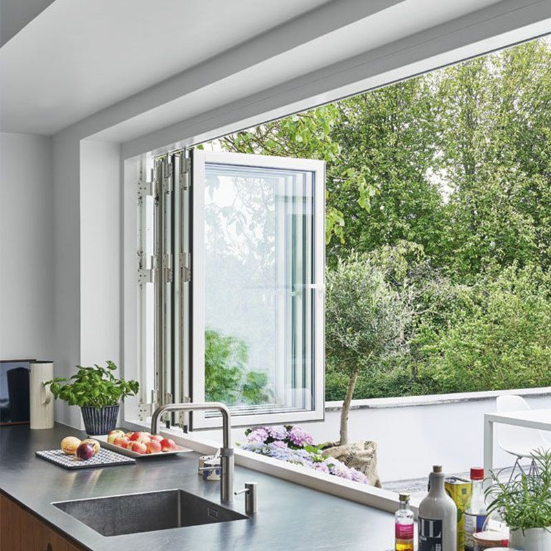 Custom House Glass Folding Windows New Grill Design Custom Size Double Glazed Waterproof Metal Aluminum Window