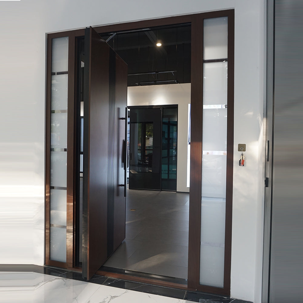 Custom Entrance Fornt Door Home Decor Aluminum Entrance Door Aluminum Alloy