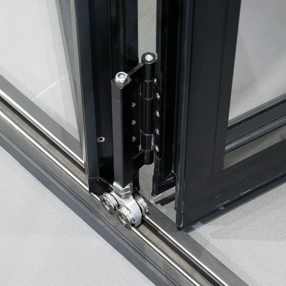 Custom Accordion Bifold Doors for Home Decoration Exterior Thermal Break Aluminum Folding Door Patio Price Per Square Meter A