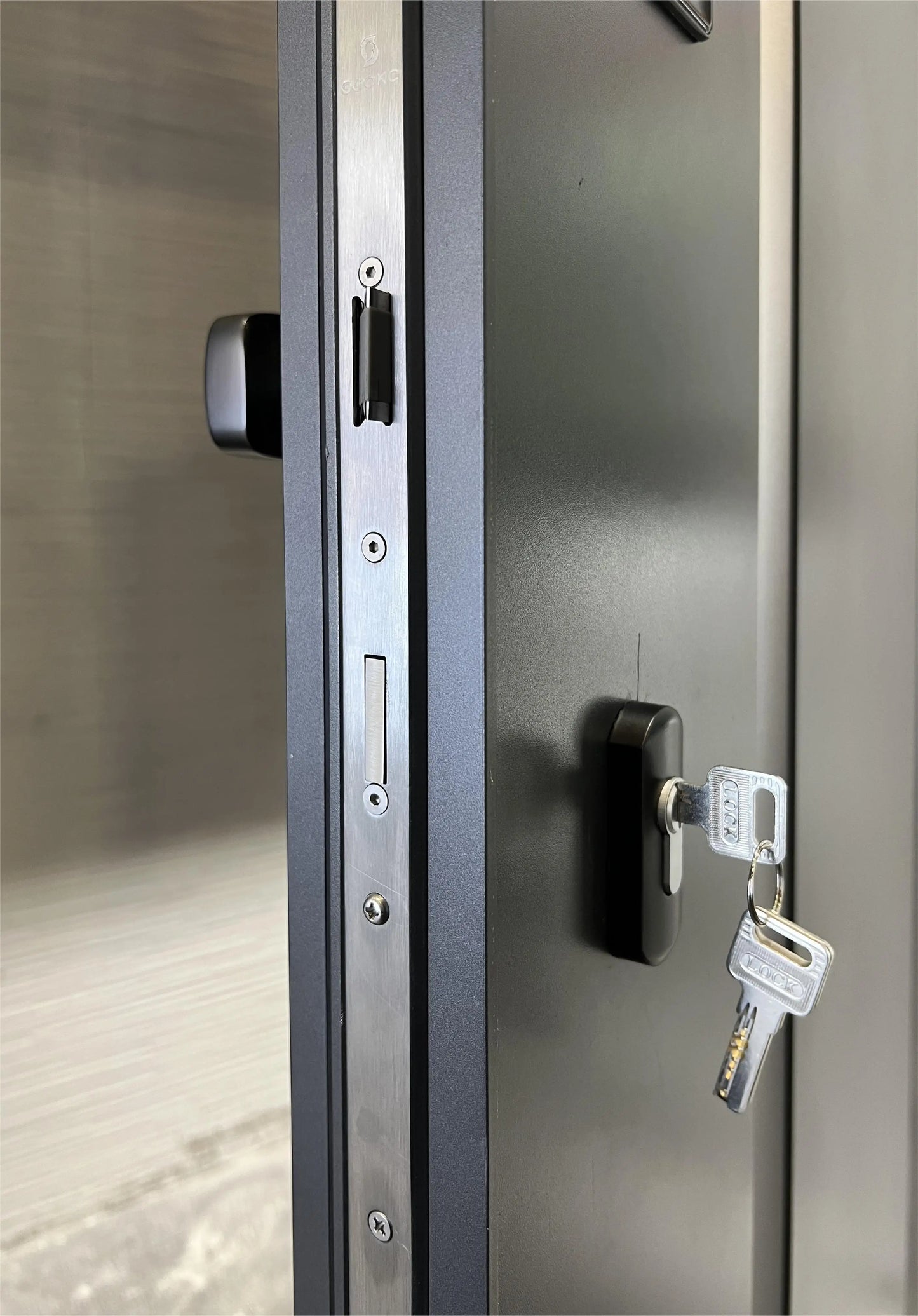 Custom Exterior Entry Doors Safety Aluminum Alloy Profile Front Casement Door SwingesPanel For Home Decor Household Customize