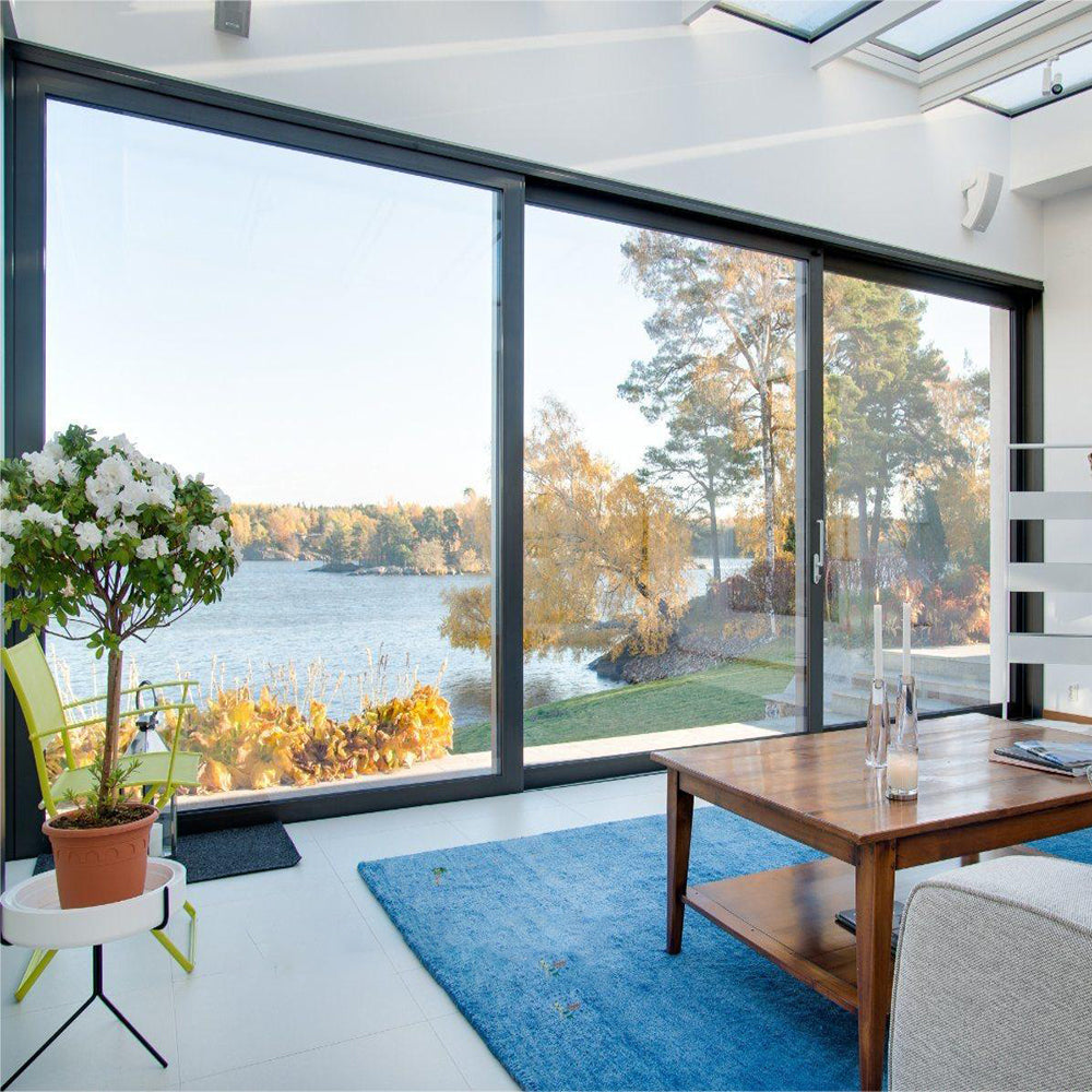 Custom Pivot Casement Entrance Folding Sliding Door Glass Interior Entry 2/3 Panel Doors with Aluminum Frame Home Decor