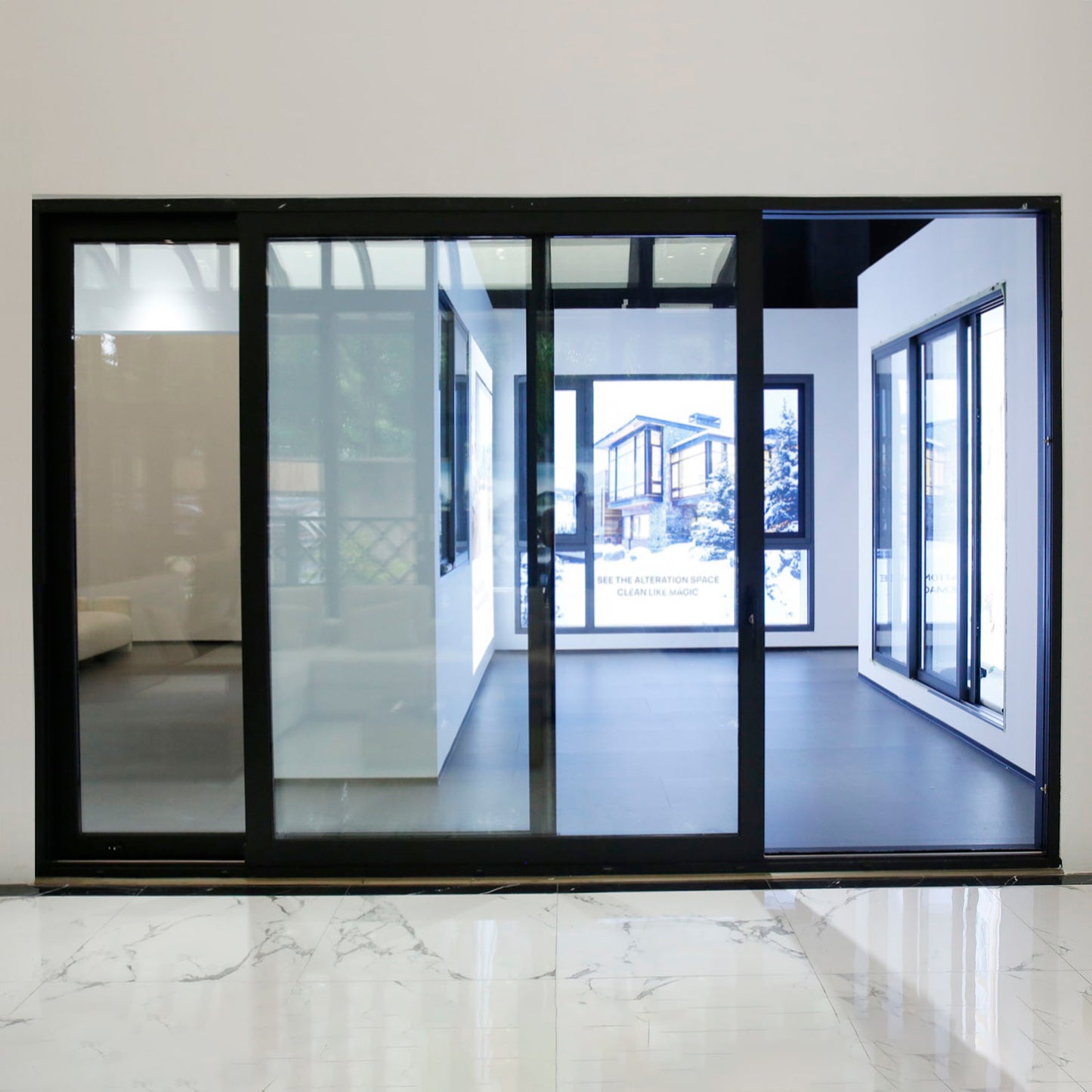 Custom Pivot Casement Entrance Folding Sliding Door Glass Interior Entry 2/3 Panel Doors with Aluminum Frame Home Decor