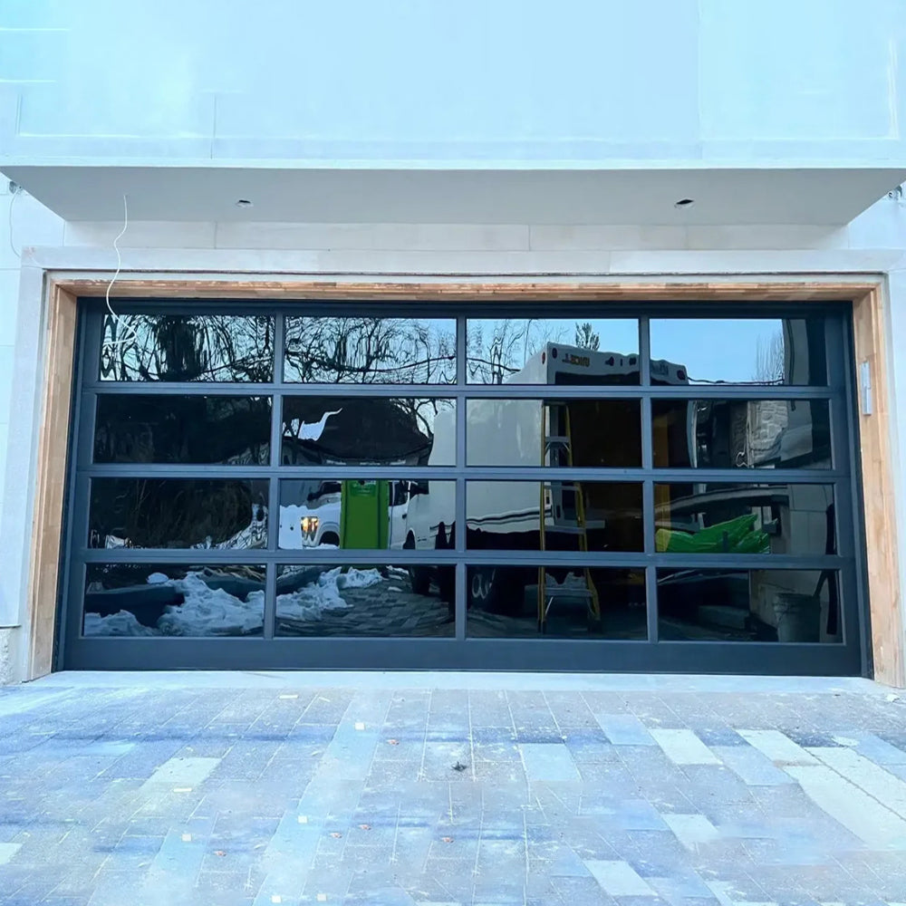 Custom Garage Door Pivot Casement Entrance Folding Glass Aluminum Profile Doors Finished Customize Household Home Decor