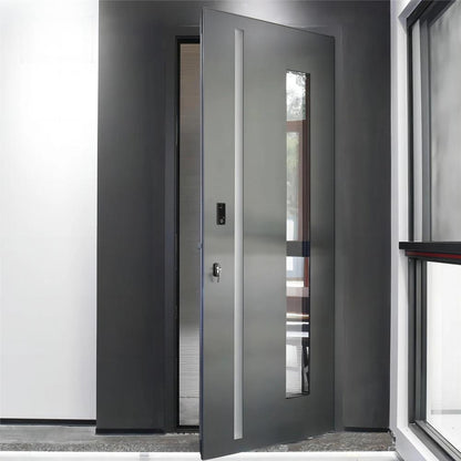 Custom Exterior Entry Doors Safety Aluminum Alloy Profile Front Casement Door SwingesPanel For Home Decor Household Customize