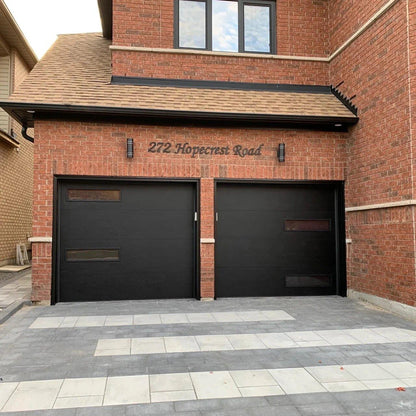 Custom Home Entry Security Steel Aluminum Building Material Steel Structure Deluxe Manual Lock Garage Door