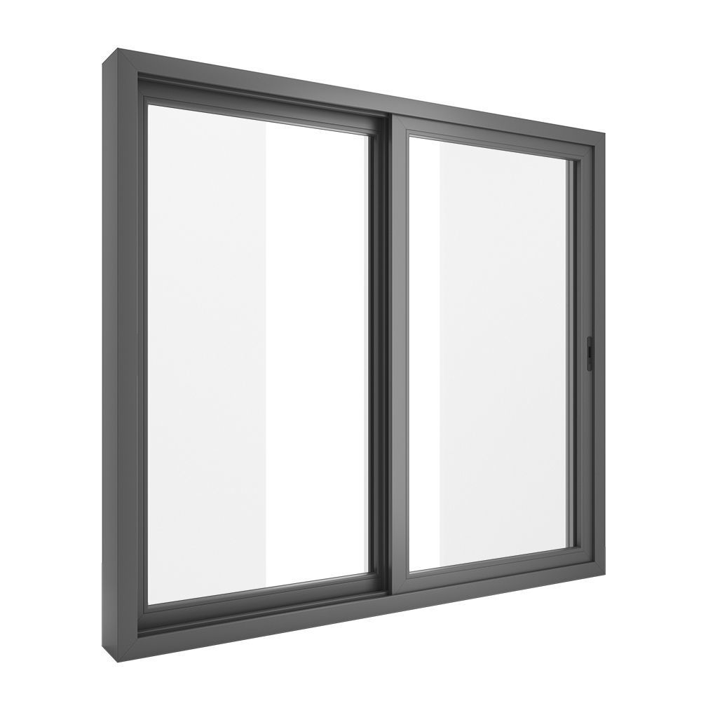 Custom 1.5mm Non-Thermal-Break Normal Aluminum Profile 3 Tracks Double-glazed Glass Modern Style Custom-made Sliding Window