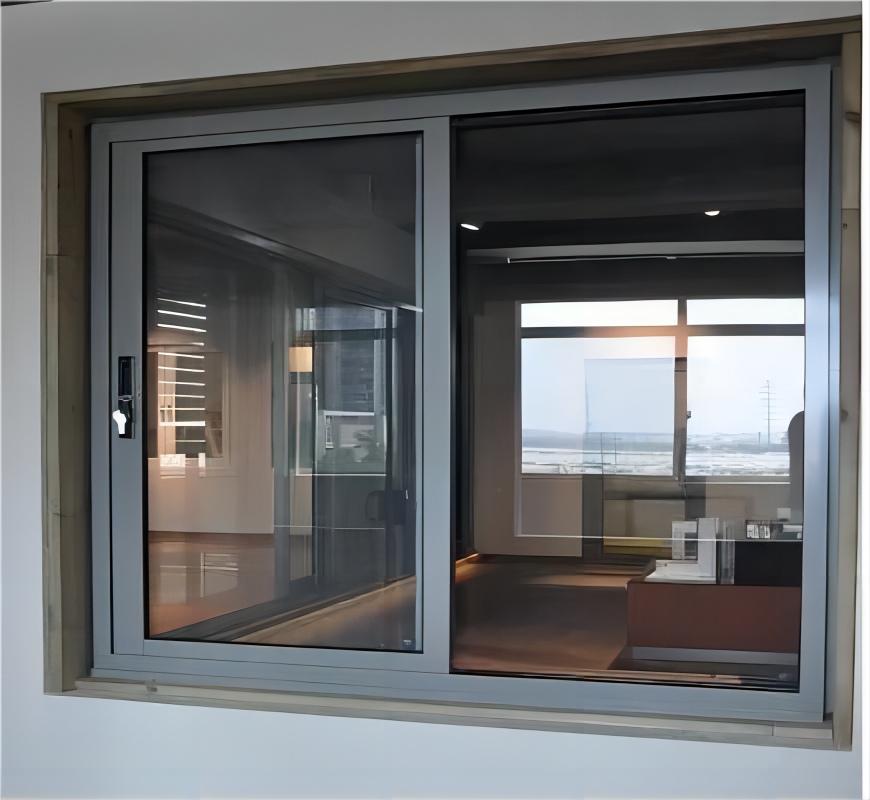 Custom 1.5mm Non-Thermal-Break Normal Aluminum Profile 3 Tracks Double-glazed Glass Modern Style Custom-made Sliding Window