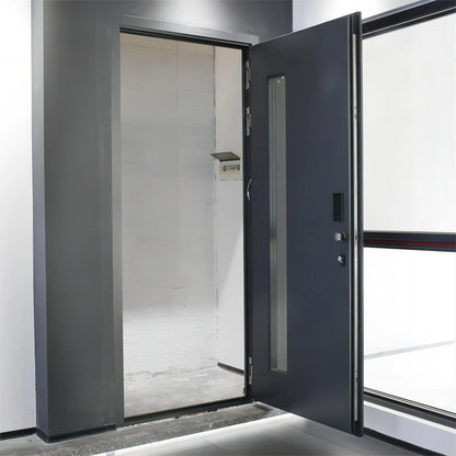 Custom Exterior Entry Doors Safety Aluminum Alloy Profile Front Casement Door SwingesPanel For Home Decor Household Customize