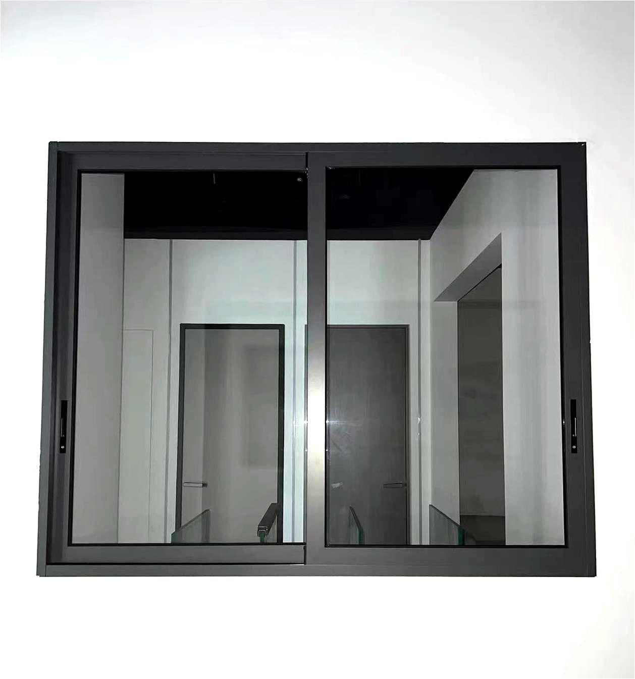 Custom 1.5mm Non-Thermal-Break Normal Aluminum Profile 3 Tracks Double-glazed Glass Modern Style Custom-made Sliding Window