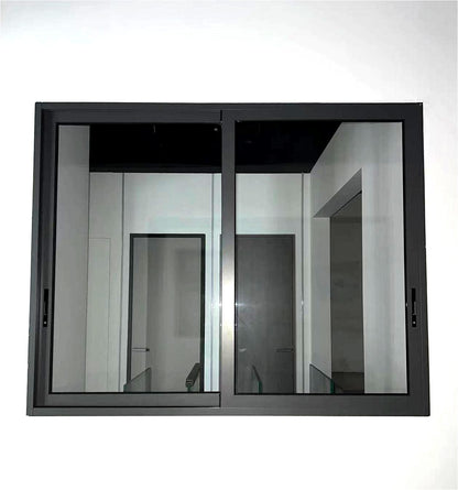 Custom 1.5mm Non-Thermal-Break Normal Aluminum Profile 3 Tracks Double-glazed Glass Modern Style Custom-made Sliding Window