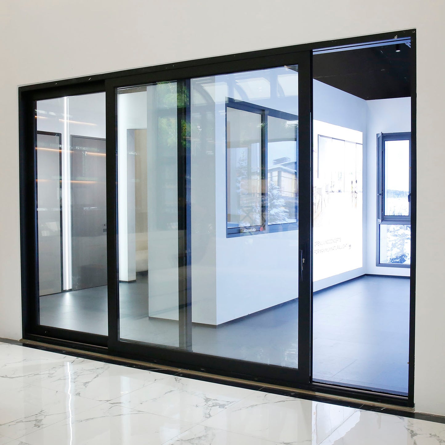 Custom New Design Aluminum Door Exterior Interior Double Glazed Water Proof Tempered Glass Sliding Door Patio Balcony Doors