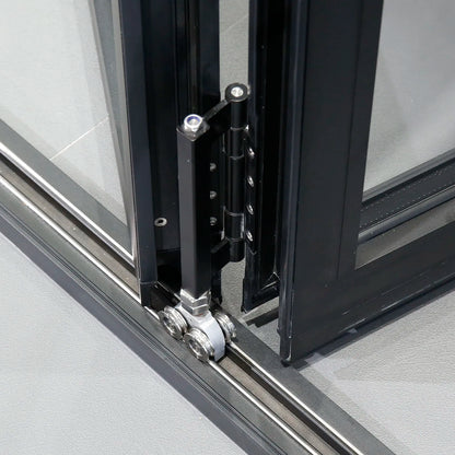 Custom Panel Exterior Interior Accordion Doors Folding Aluminum Sliding Double Glass Garden Door Home Decor Household