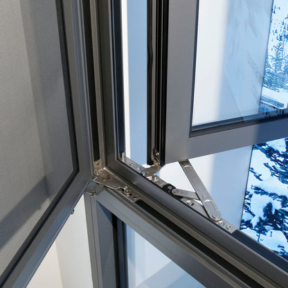 Custom 1.8mm Thermal Break Aluminum Profile Double-glazed Tempered Glass Modern Custom-made Outward Series Casement Window