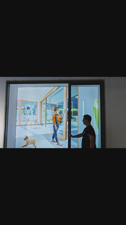 Custom 1.5mm Non-Thermal-Break Normal Aluminum Profile 3 Tracks Double-glazed Glass Modern Style Custom-made Sliding Window